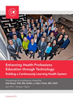 Educational Technologies in Health Professions Education