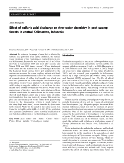 Effect of sulfuric acid discharge on river water chemistry in peat