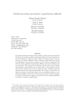 Parallel processing and sentence