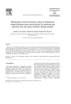 Elimination of boron memory effect in inductively coupled plasma