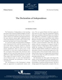 The Declaration of Independence