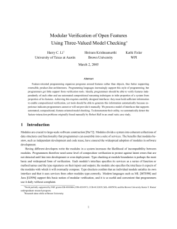 Modular Verification of Open Features Using Three