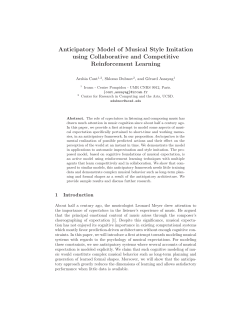 Anticipatory Model of Musical Style Imitation using Collaborative and