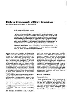 Thin-LayerChromatographyof Urinary Carbohydrates