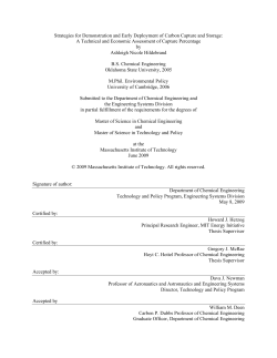 Strategies for Demonstration and Early Deployment of Carbon