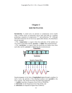 Chapter 2 SOUND WAVES