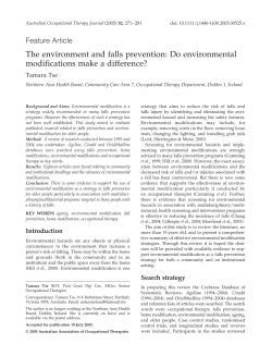 The environment and falls prevention