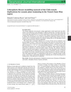 Lithospheric flexure modelling seaward of the Chile trench