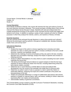 Criminal Minds in Literature Credits