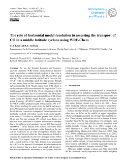 The role of horizontal model resolution in assessing the transport of