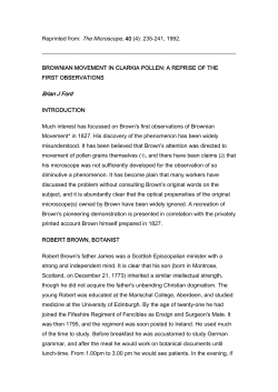 Brownian Movement in Clarkia Pollen