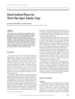 Mixed Sorbent Phases for Thick Film Open Tubular Traps
