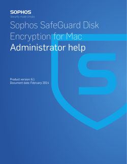 Sophos SafeGuard Disk Encryption for Mac Administrator help