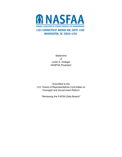 NASFAA Submits Statement on DRT Outage Ahead of