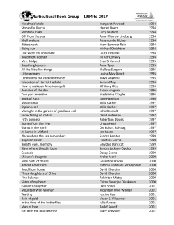 Multicultural Book Group 1994 to 2015