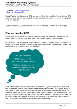 GPS Global Positioning Systems