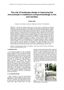 The role of landscape design in improving the microclimate in