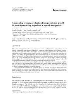 Uncoupling primary production from population growth