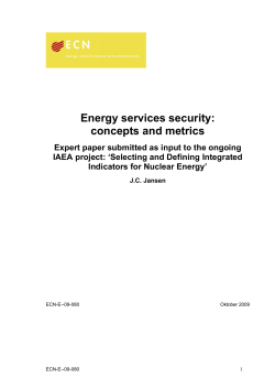 Energy services security: concepts and metrics