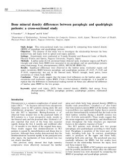 Bone mineral density di&euro;erences between paraplegic and