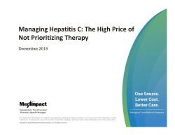 Managing Hepatitis C: The High Price of Not Prioritizing