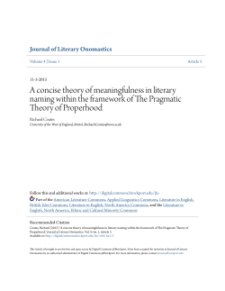 A concise theory of meaningfulness in literary naming within the