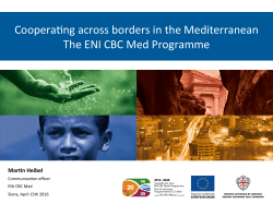 CooperaUng across borders in the Mediterranean