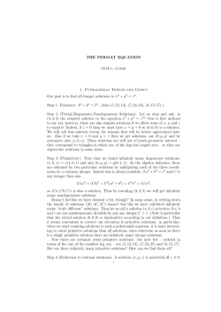 Pythagorean Triples and Conics