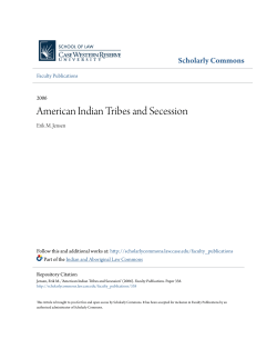 American Indian Tribes and Secession