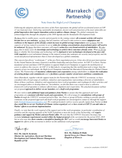 and Draft Work Programme