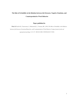 The Role of Irritability in the Relation between Job