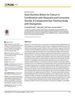 Gaze Duration Biases for Colours in Combination with Dissonant