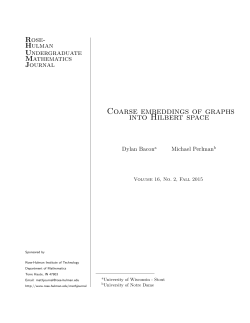 Coarse embeddings of graphs into Hilbert space - Rose