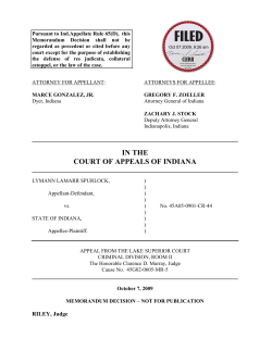 Lymann Lamarr Spurlock v. State of Indiana