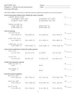 Practice for the test with answers