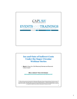 Indirect costs