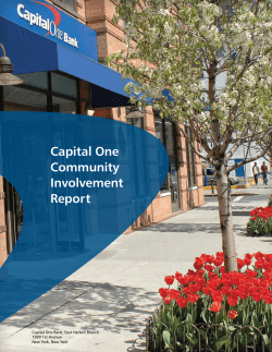Capital One Community Involvement Report