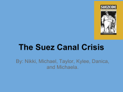 The Suez Canal Crisis - IB 20th Century History