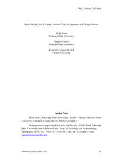 Social Media, Social Capital, and the Civic Participation of College