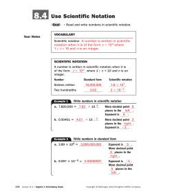 8.4 Use Scientific Notation