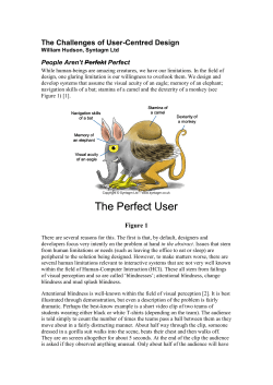 The Challenges of User-Centred Design
