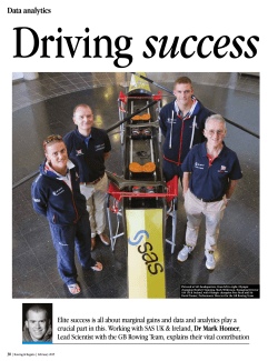 Data analytics Driving success - GB Rowing Team