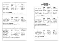 Lectionary Readings