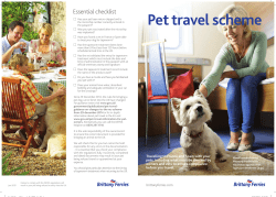 Pet travel scheme - Brittany Ferries