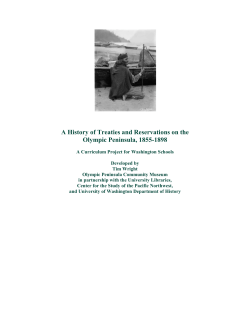 A History of Treaties and Reservations on the Olympic Peninsula