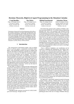 Decision-Theoretic, High-level Agent Programming in the Situation