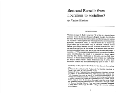 Bertrand Russell: from Liberalism to Socialism?