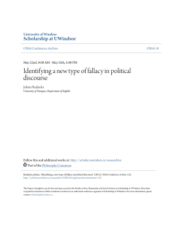 Identifying a new type of fallacy in political discourse