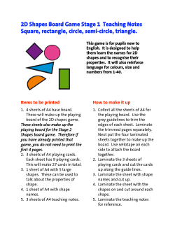 2D Shapes Board Game Stage 1