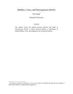 Bubbles, Crises, and Heterogeneous Beliefs
